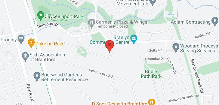 map of 16 Branlyn Crescent